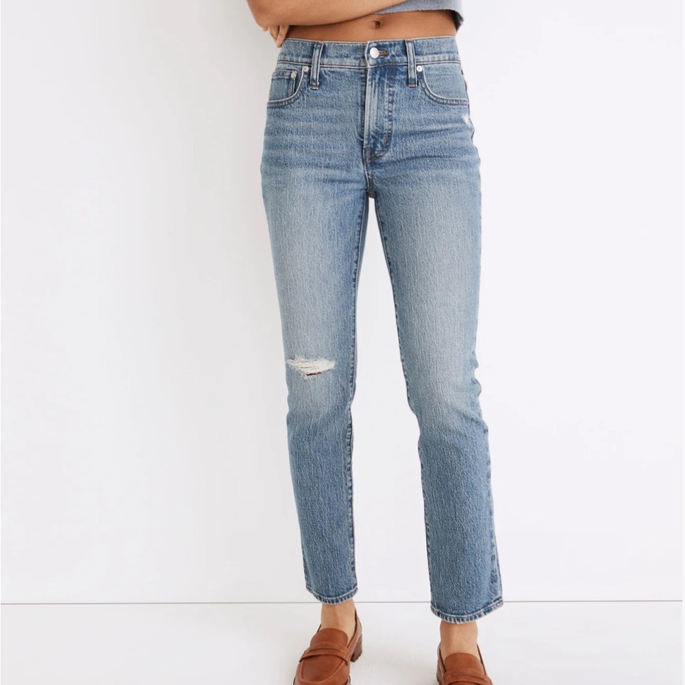 Madewell - The Mid-Rise Perfect Vintage Jean: Knee-Rip Edition - size 32